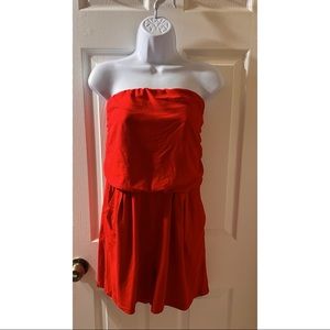 Red halter romper